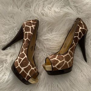 MICHAEL Michael Kors ponyhair platform pumps